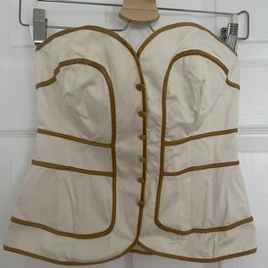 💫white straple with brown edges